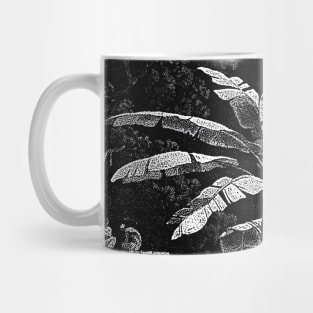 Banana tree with bunch of bananas noir landscape Mug